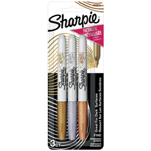 Sharpie Metallic Permanent Markers, 3count