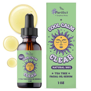Purifect Cool Calm Clear Tea Tree Oil Facial Serum, 1 OZ