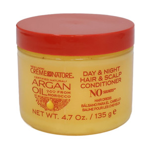 Creme Of Nature Argan Oil Day Night Hair Scalp Conditioner Hair Dress, 4.76 Oz