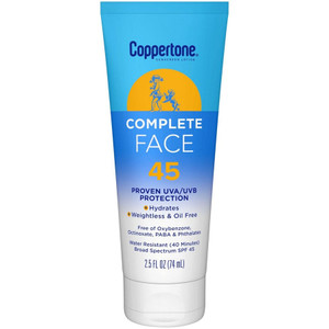 Coppertone Complete Face Sunscreen Lotion SPF 45, 2.5oz