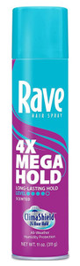 Rave 4X Mega Hold Hairspray Scented 11Oz Aerosol Rave 4X Mega Hold Hairspray Scented 11Oz Aerosol