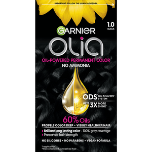 Garnier Olia Oil-Powered Hair Color, 1.0 Black
