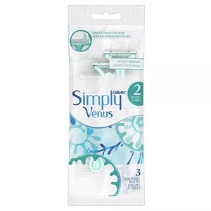 Gillette Simply Venus 2 Blades Disposable Razor, 3count
