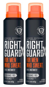 Right Guard Xtreme Defense Dry Spray Fragrance-Free 3.8Oz Men Right Guard Xtreme Defense Dry Spray Fragrance-Free 3.8Oz Men