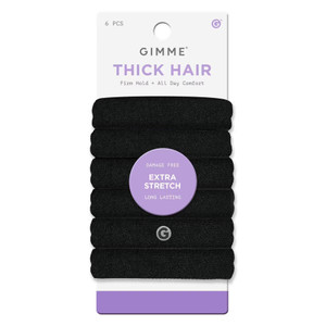 Gimme Thick Hair Firm Hold Hair Bands, Assorted, 6count