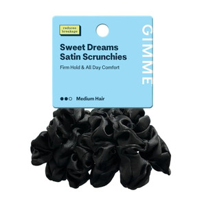 Gimme Sweet Dreams Satin Scrunchies, Assorted, 6count