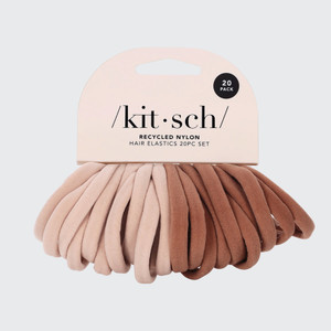 Kitsch Recycled Hair Elastics, 20count, Assorted