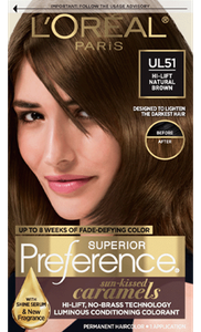Loreal Paris Preference Defying Color, UL51 Hi-Lift Natural Brown