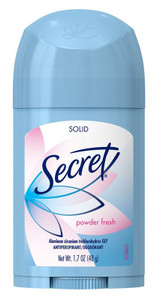 Secret Deodorant Solid 1.7Oz Powder Fresh Antiperspirant Secret Deodorant Solid 1.7Oz Powder Fresh Antiperspirant