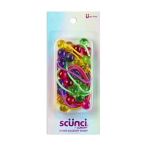 Scunci Kids Twin Beads Elastics Multicolor, 10count