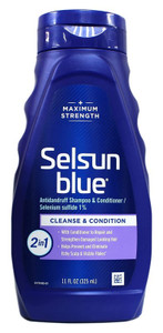 Selsun Blue Shampoo Dandruff Cleanse&Condition 2-In-1 11Oz