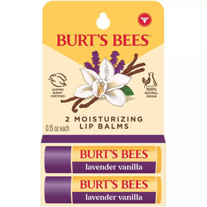 Burt's Bees Natural Lip Balms Lavender Vanilla, 2count