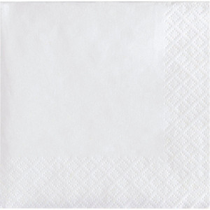 SENSATIONS Beverage Napkins White, 40 count