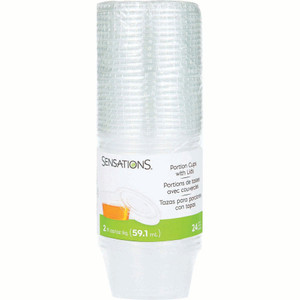 SENSATIONS Portion Cups with Lids 24 count, 2 oz