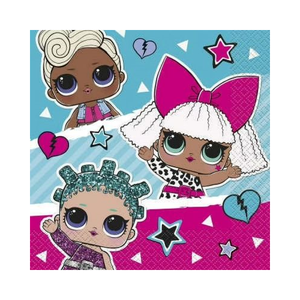 Unique LOL Surprise Lunch Napkins 16 ct