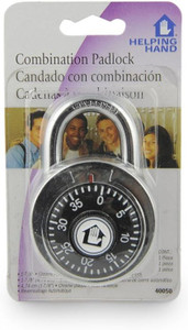 Helping Hand Chrome Plated Combination Padlock