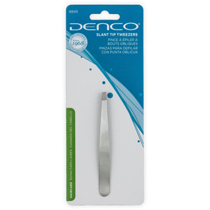 Denco Slant Tip Tweezers, Stainless Steel