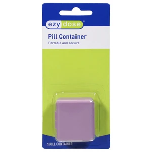 ezy dose Portable and Secure Pill Container Compact Travel Case for Medication Storage Assorted Colors