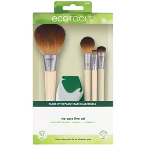 EcoTools The Core Five Make Up Brush and Sponge Set, 5count