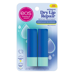 Eos The Hero Lip Balm Duo Pack Natural Strawberry, 2count