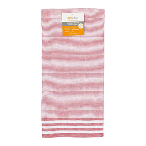 MUkitchen Modern Stripe Terry Towel Crimson Red