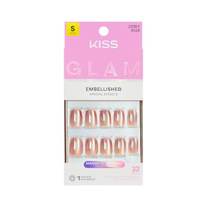 Kiss Glam Premium Faux Nails, Golden Hour Affairs