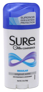 Sure Deodorant 2.7Oz Original Solid Regular Sure Deodorant 2.7Oz Original Solid Regular