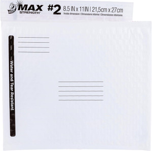 Duck Max Poly Bubble Mailer White, 1 Count