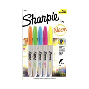 Sharpie Fine Permanent Neon Marker 5 ct