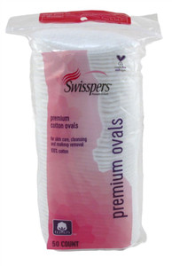 Swisspers Cotton Ovals Premium 50 Count 100% Cotton Swisspers Cotton Ovals Premium 50 Count 100% Cotton
