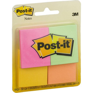 3M Post-it Notes Cape Town Collection, 4 Pads