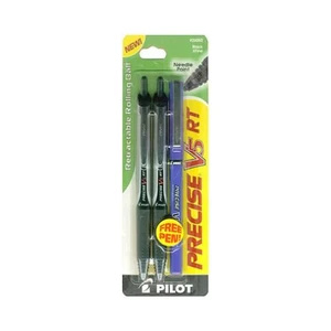 Pilot Precise V5 RT Rolling Ball Pens, Extra Fine Point 0.5mm, Assorted Colors, 3 Count