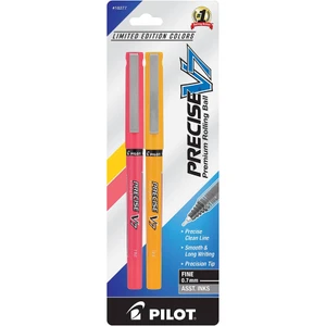 Pilot Precise V7 Harmony Rolling Ball Pens Fine Point 0.7 mm Assorted, 2 ct
