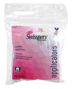 Swisspers Cotton Swabs 80 Count Cosmetic Applicators Swisspers Cotton Swabs 80 Count Cosmetic Applicators