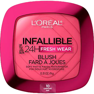 Loreal Paris Matte Blush, 010 Confident Pink, 0.31oz