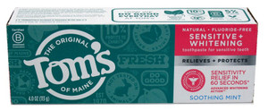 Toms Toothpaste Sensitive + Whitening Soothing Mint 4Oz Toms Toothpaste Sensitive + Whitening Soothing Mint 4Oz