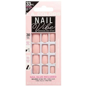 L.A. COLORS Nail Vibe Artificial Nail Tip Kit, Cool & Chic