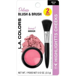 L.A. COLORS Blusher & Deluxe Brush Mink, Carded
