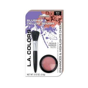 L.A. COLORS Blusher & Deluxe Brush Natural, Carded