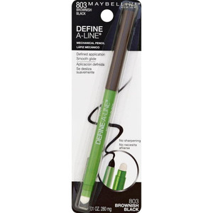 MAYBELLINE New York Define-A-Line Eye Liner Eye Makeup, 803 Brownish Black, 0.01 oz
