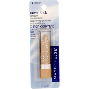 MAYBELLINE New York Cover Stick Corrector Concealer, 140 Medium Beige, 0.16 oz