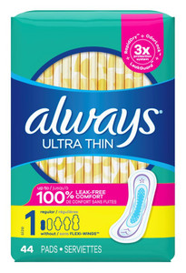 Always Pads Size 1 Ultra Thin 44 Count Regular Always Pads Size 1 Ultra Thin 44 Count Regular