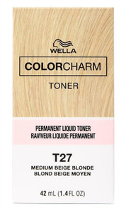 Wella Color Charm Liquid Toner #T27 Medium Beige Blonde Wella Color Charm Liquid Toner #T27 Medium Beige Blonde