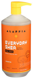Alaffia, Everyday Shea Unscented Body Wash, 1 Each, 32 Oz Alaffia, Everyday Shea Unscented Body Wash, 1 Each, 32 Oz