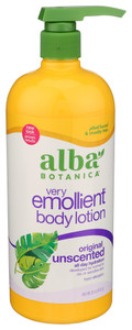 Alba Botanica, Very Emollient Body Lotion Unscented, 1 Each, 32 Oz Alba Botanica, Very Emollient Body Lotion Unscented, 1 Each, 32 Oz