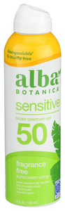Alba Botanica, Sunscreen Very Emollient Clear Spray Spf 50 Fragrance Free, 1 Each, 6 Oz Alba Botanica, Sunscreen Very Emollient Clear Spray Spf 50 Fragrance Free, 1 Each, 6 Oz