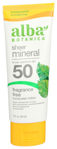 Alba Botanica, Sunscreen Sport Mineral Spf 45, 1 Each, 4 Oz Alba Botanica, Sunscreen Sport Mineral Spf 45, 1 Each, 4 Oz