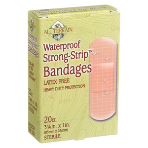 All Terrain, Waterproof Strong Strip Bandages, 1 Each, 20 Ct All Terrain, Waterproof Strong Strip Bandages, 1 Each, 20 Ct