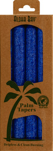Aloha Bay, Royal Blue Palm Taper Candles, 1 Each, 4 Pk Aloha Bay, Royal Blue Palm Taper Candles, 1 Each, 4 Pk