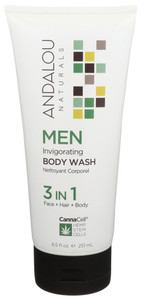 Andalou Naturals, 3 In 1 Body Wash Men's Invigorating, 1 Each, 8.5 Oz Andalou Naturals, 3 In 1 Body Wash Men's Invigorating, 1 Each, 8.5 Oz